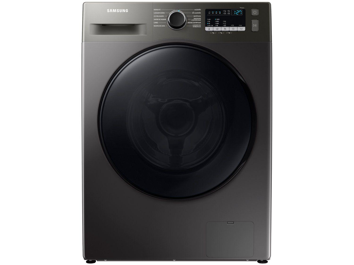 Lavadora de Roupas Samsung Inverter 11kg Cesto Inox 12 Programas de Lavagem Preta WW11T4040BX/AZ