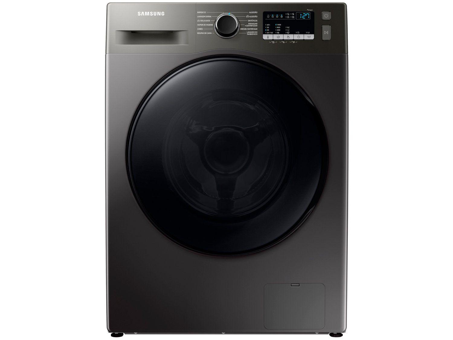 Lavadora de Roupas Samsung Inverter 11kg Cesto Inox 12 Programas de Lavagem Preta WW11T4040BX/AZ