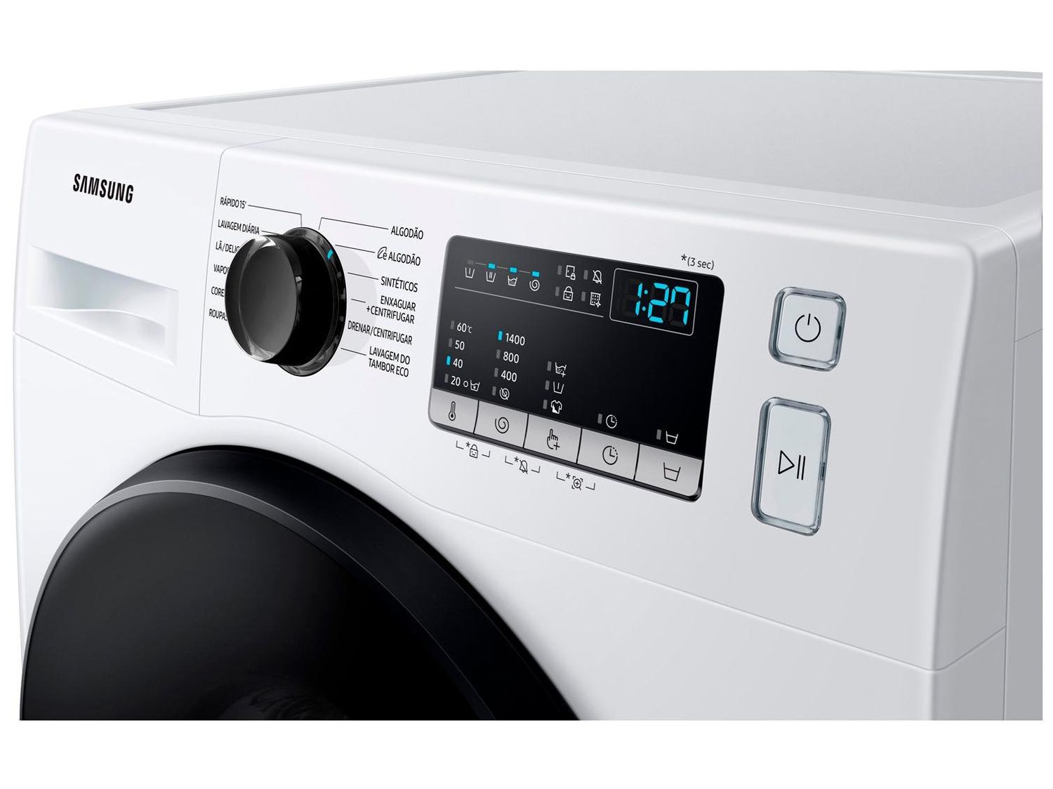 Lavadora de Roupas Samsung Inverter 11kg Inox 12 Programas de Lavagem Branca WW11T4040BE/AZ