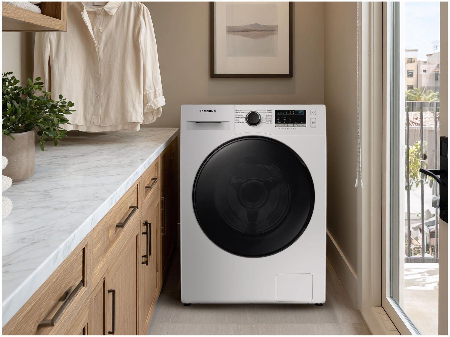 Lavadora de Roupas Samsung Inverter 11kg Inox 12 Programas de Lavagem Branca WW11T4040BE/AZ