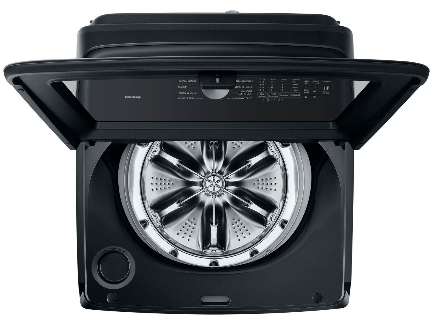 Lavadora de Roupas Samsung Inverter 23kg Inox 12 Programas de Lavagem Preto Caviar WA23B