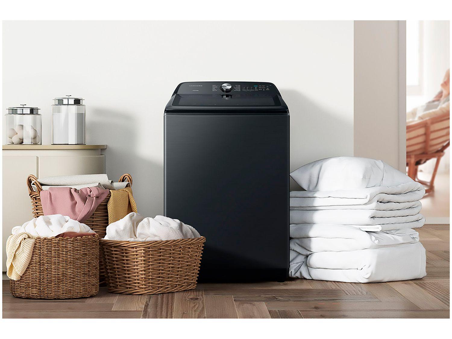 Lavadora de Roupas Samsung Inverter 23kg Inox 12 Programas de Lavagem Preto Caviar WA23B