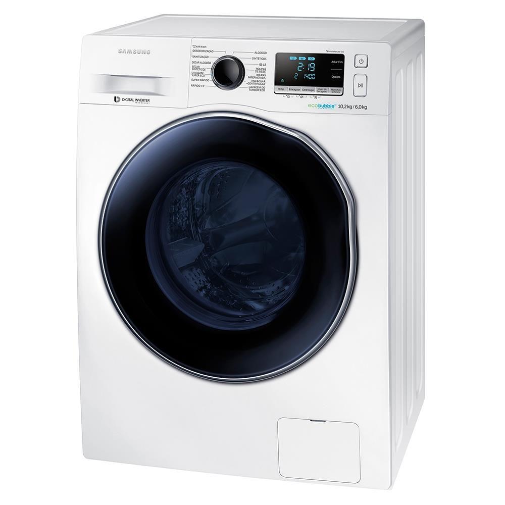 Lavadora e Secadora de Roupas Samsung 10,2 kg WD10J6410AW EcoBubble