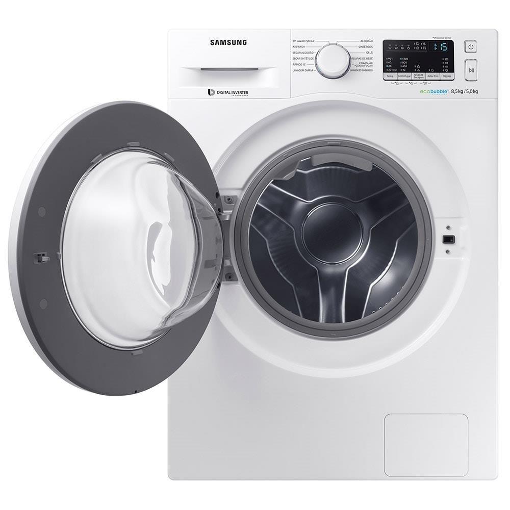 Lavadora e Secadora de Roupas Samsung 8,5 Kg WD85M Ecobuble Branca 220V