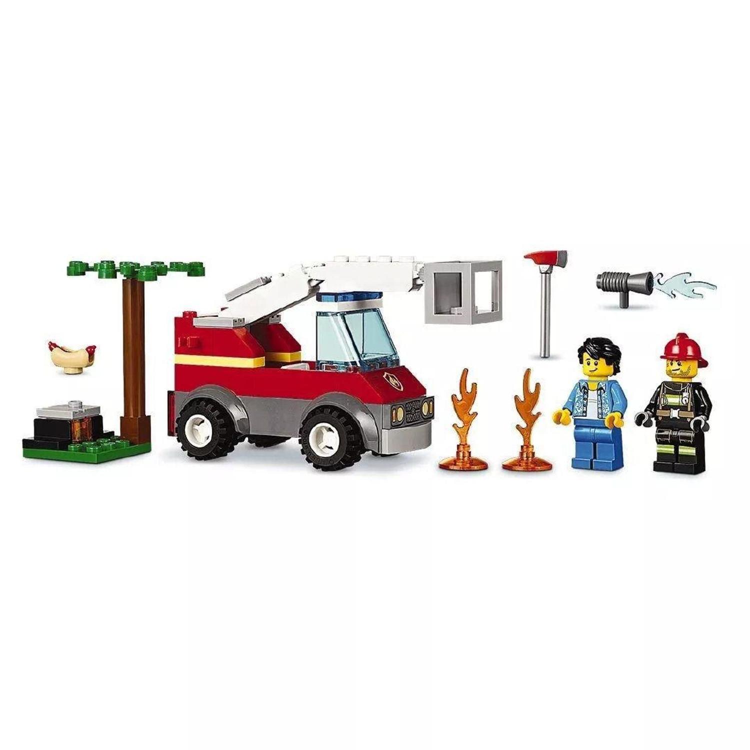 Lego 60212 City Bombeiro Extincao de Fogo No Churrasco 64 pecas Brinquedos de Montar e Desmontar Magazine Luiza