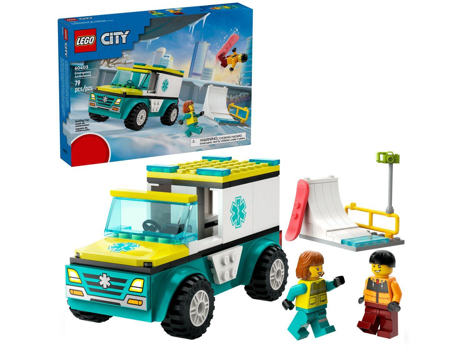 LEGO City Ambulância de Emergência e Snowboarder