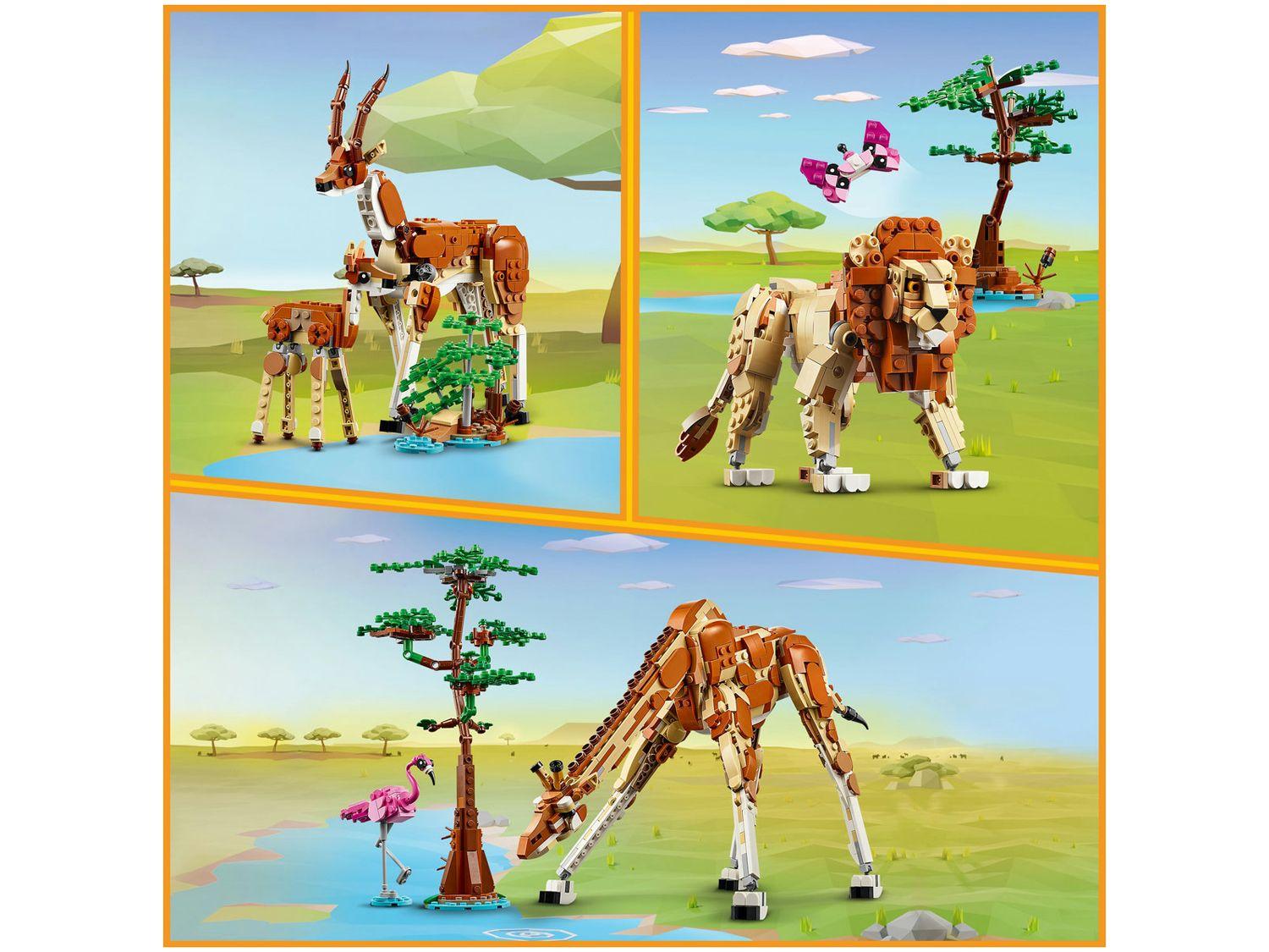 LEGO Creator 3 em 1 Animais Selvagens do Safari
