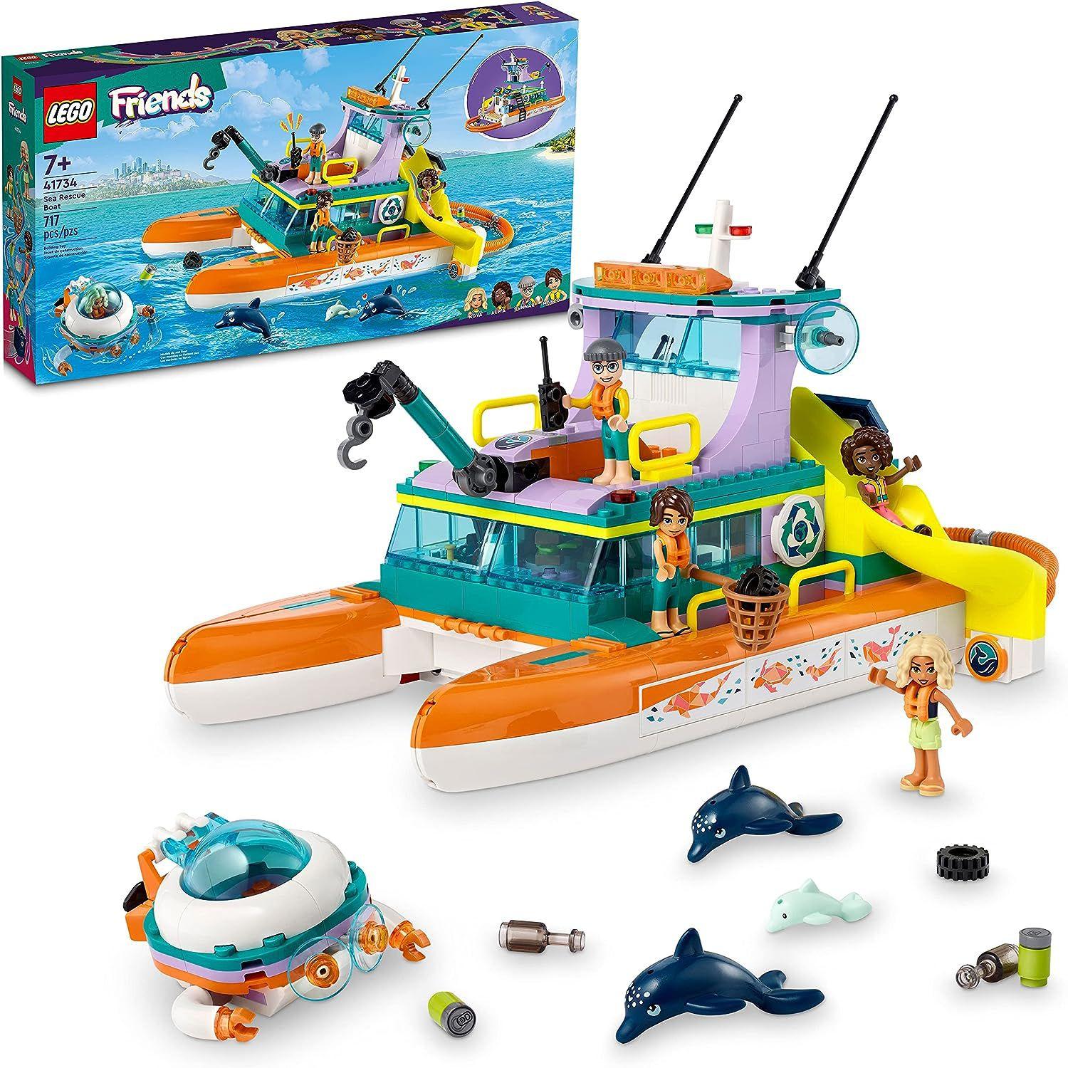 Lego Friends Barco de Resgate Maritimo 41734 Brinquedos de Montar e Desmontar Magazine Luiza