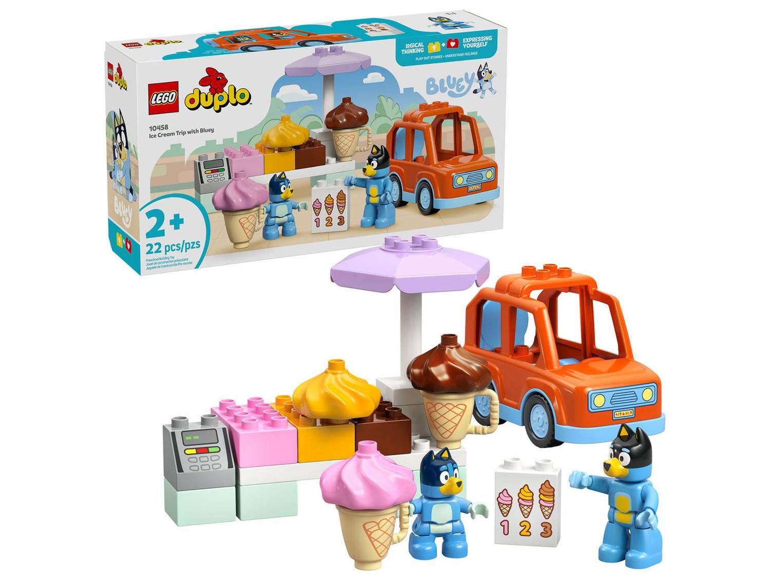 LEGO Ida à Sorveteria com a Bluey 10458 22 Peças