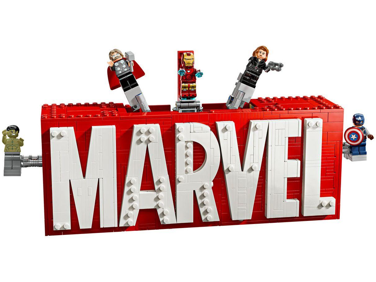 LEGO Logo e Minifiguras da Marvel 76313