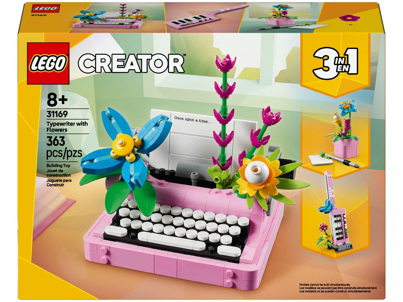 LEGO Máquina de Escrever com Flores 3 em 1