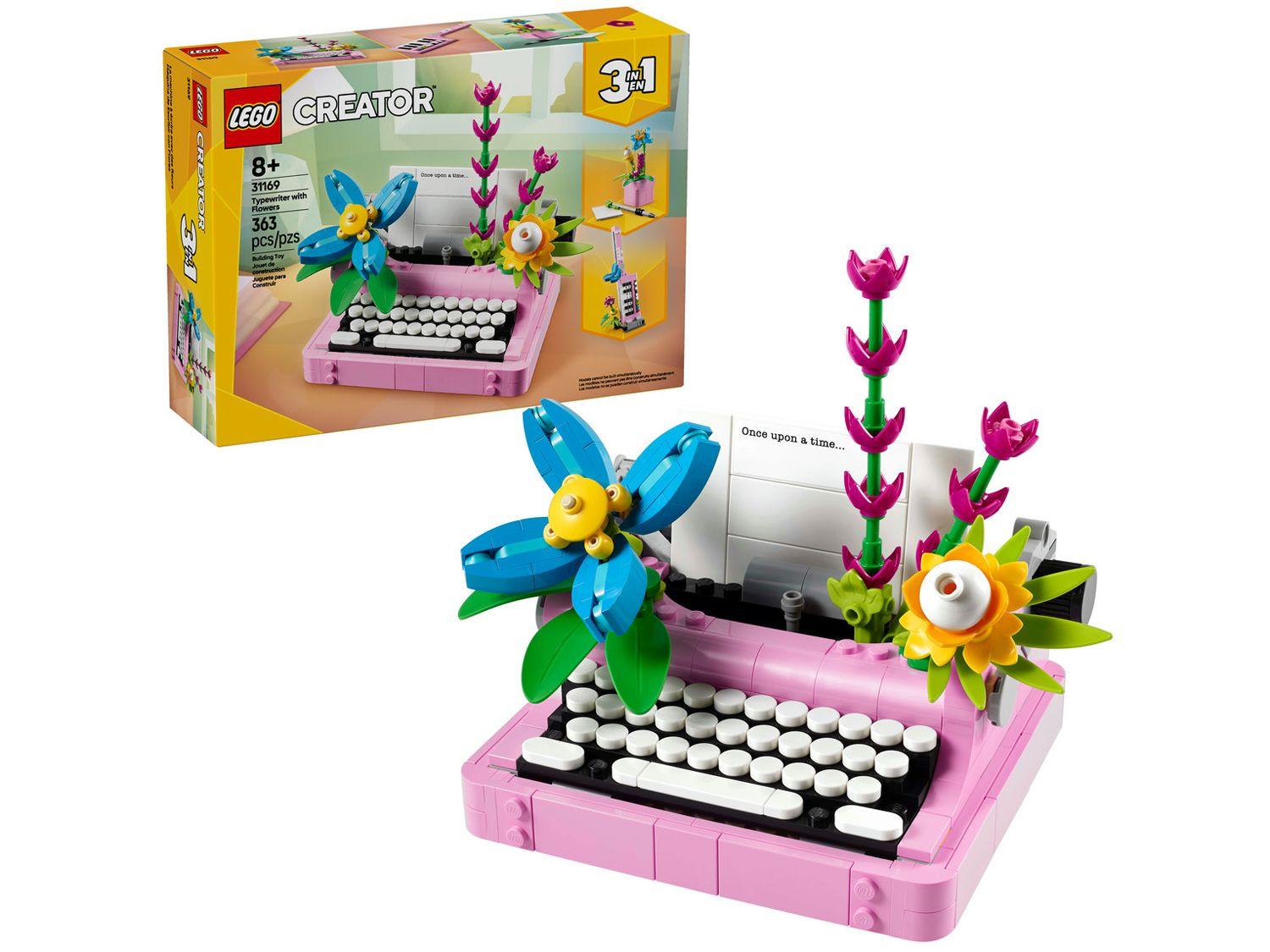 LEGO Máquina de Escrever com Flores 3 em 1