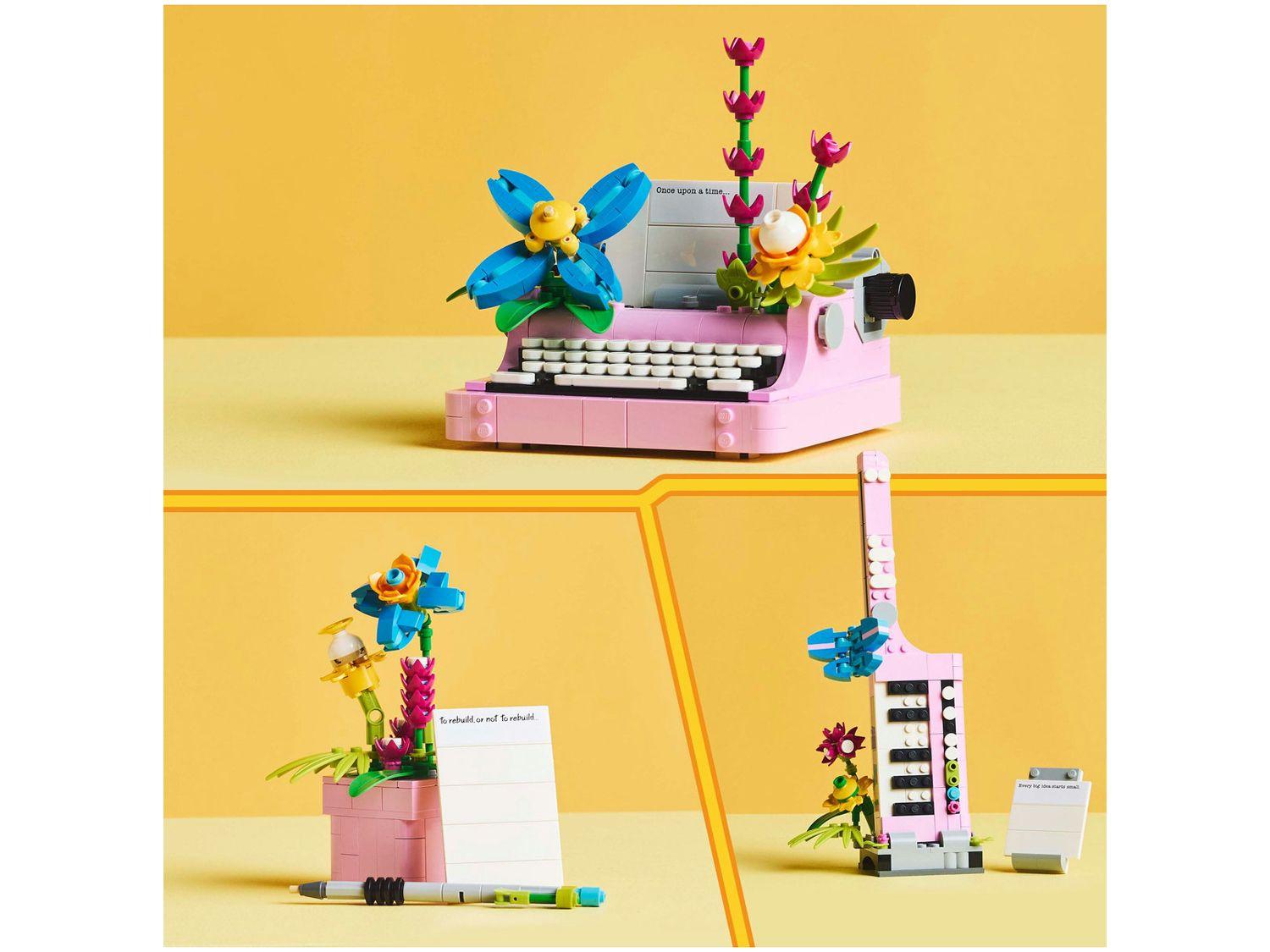 LEGO Máquina de Escrever com Flores 3 em 1