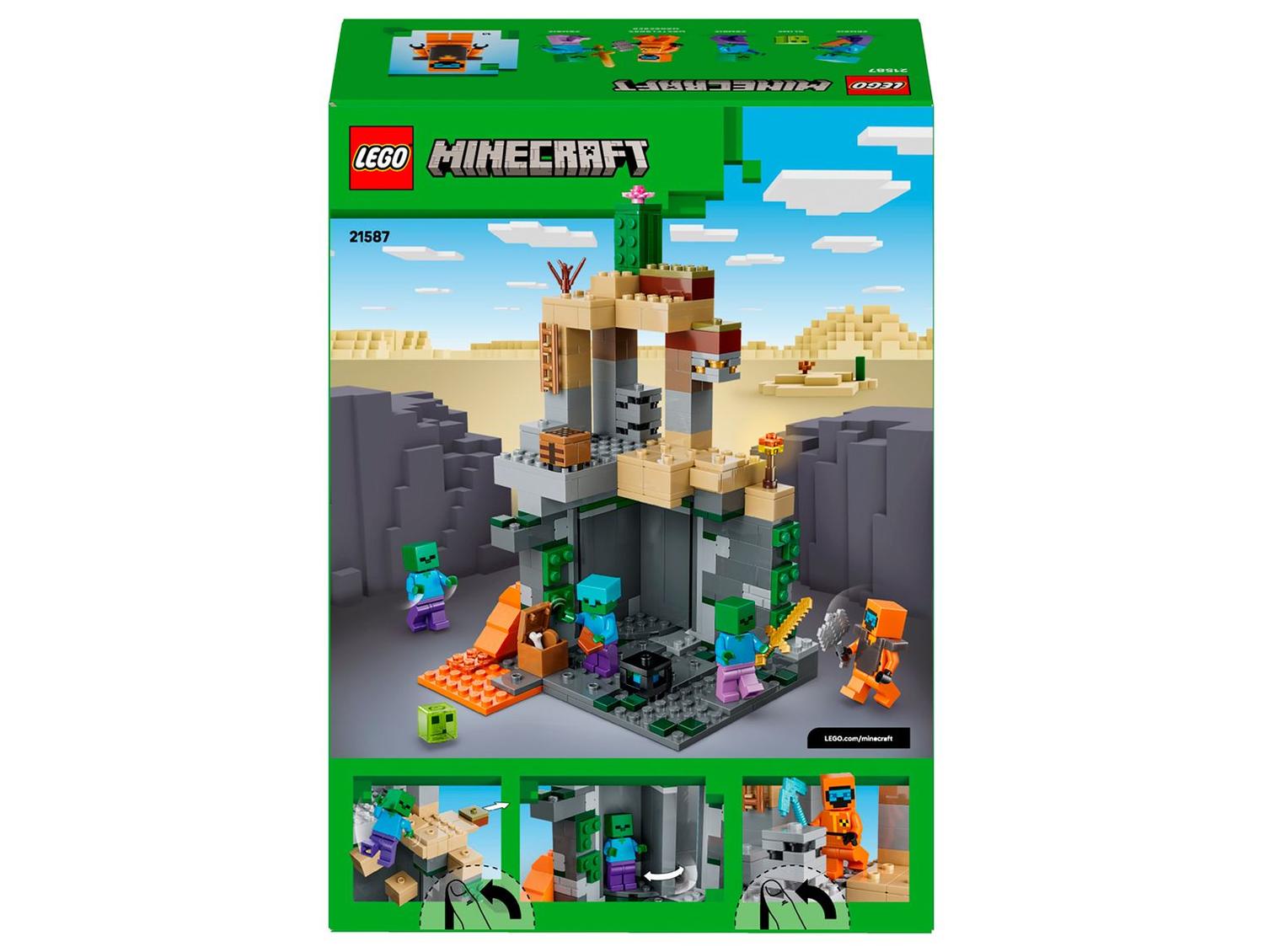 mineさん LEGO Minecraft - Masmorra Zumbi - 284 Peças - 21587