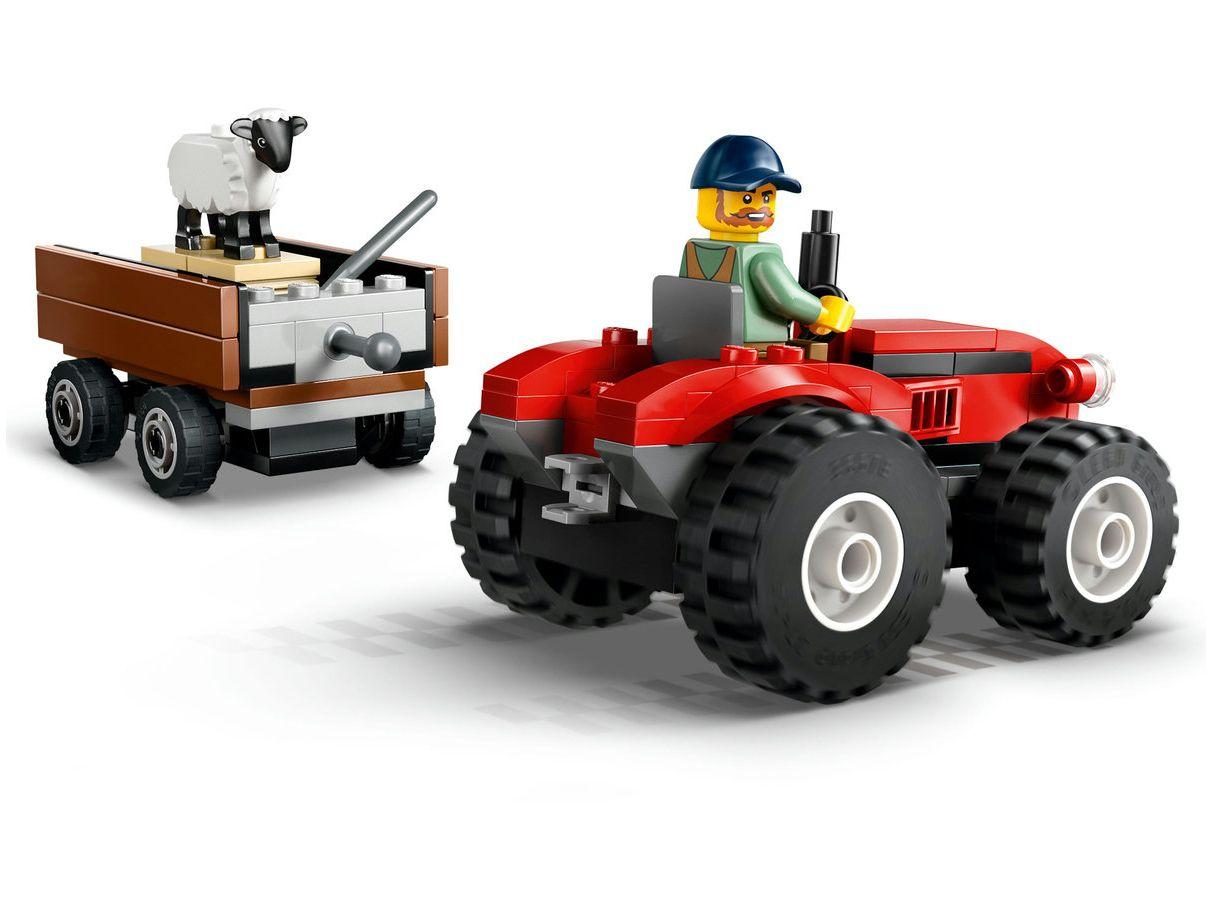LEGO Trator de Fazenda Vermelho com Trailer e 