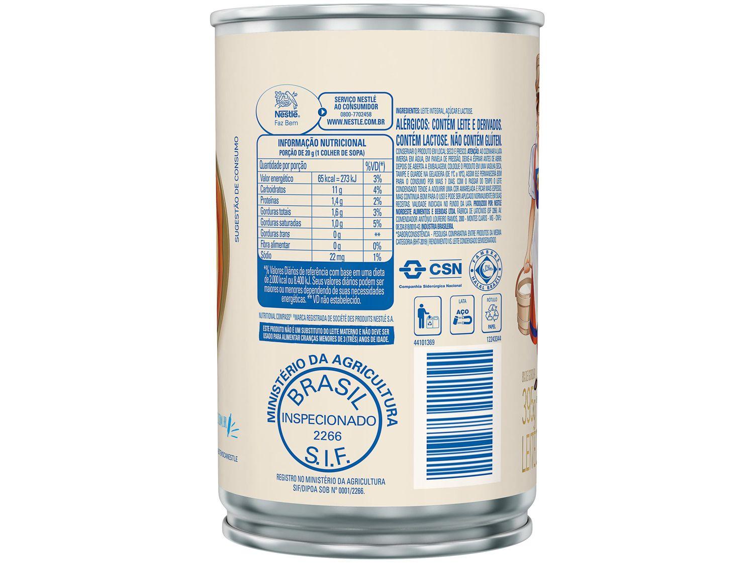 Leite Condensado Nestlé Integral Moça Lata 395g