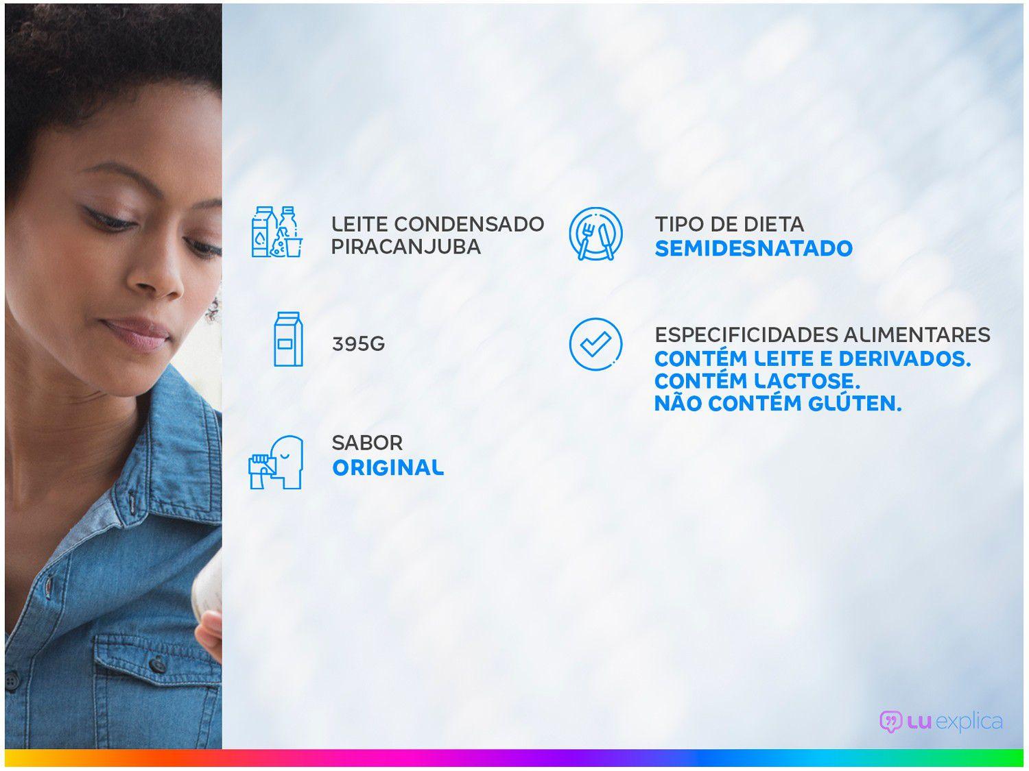 Leite Condensado Semidesnatado Piracanjuba 395g