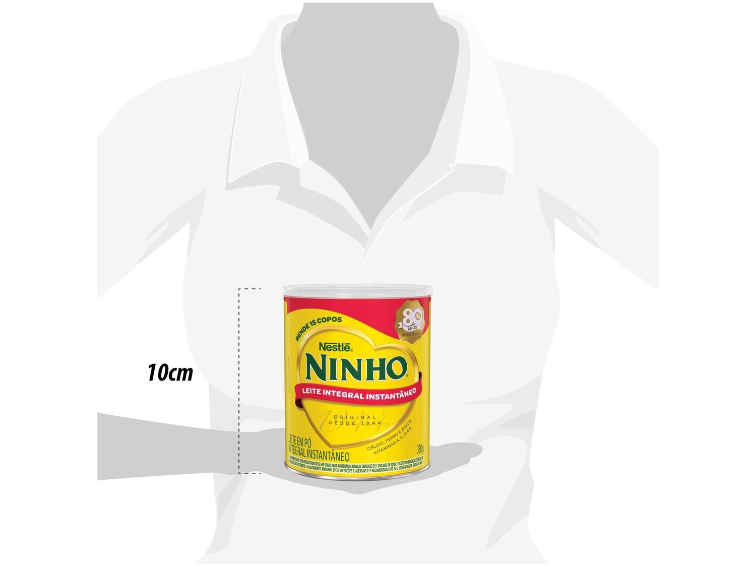 Leite em Pó Integral Instantâneo Nestlé Ninho Lata 380g