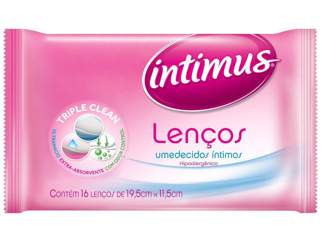 Lenços Umedecidos Intimus Triple Clean - 16 Unidades - Lenço Umedecido ...