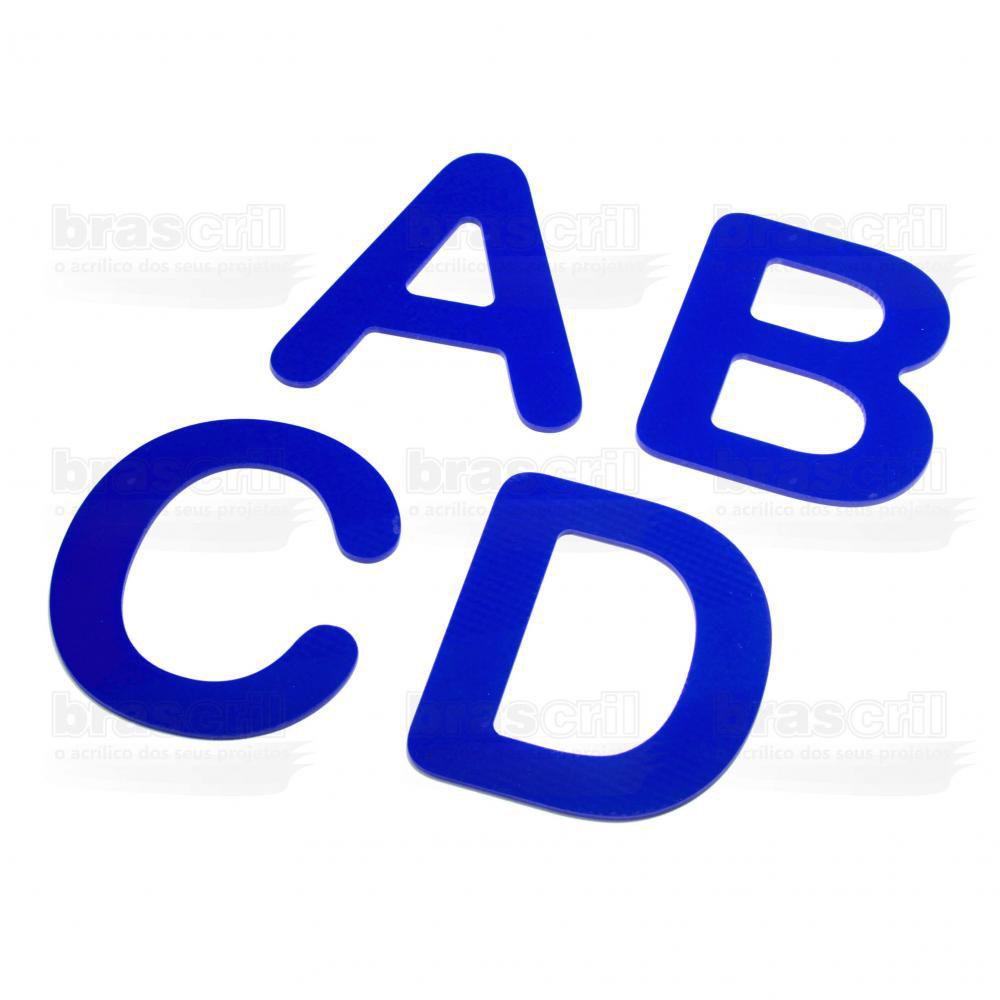 Letra Caixa ”U” 9cm de altura Azul Arial Rounded Brascril Luminária de Letra / Número