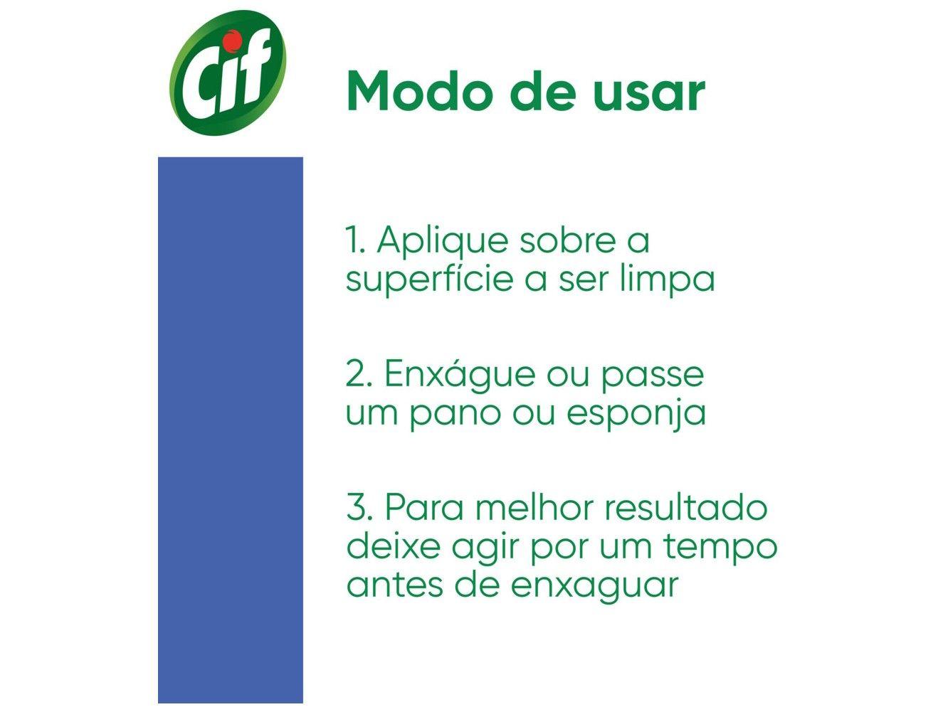 Limpador Líquido de Banheiro Especialista Cif Sem Cloro Refil 450ml