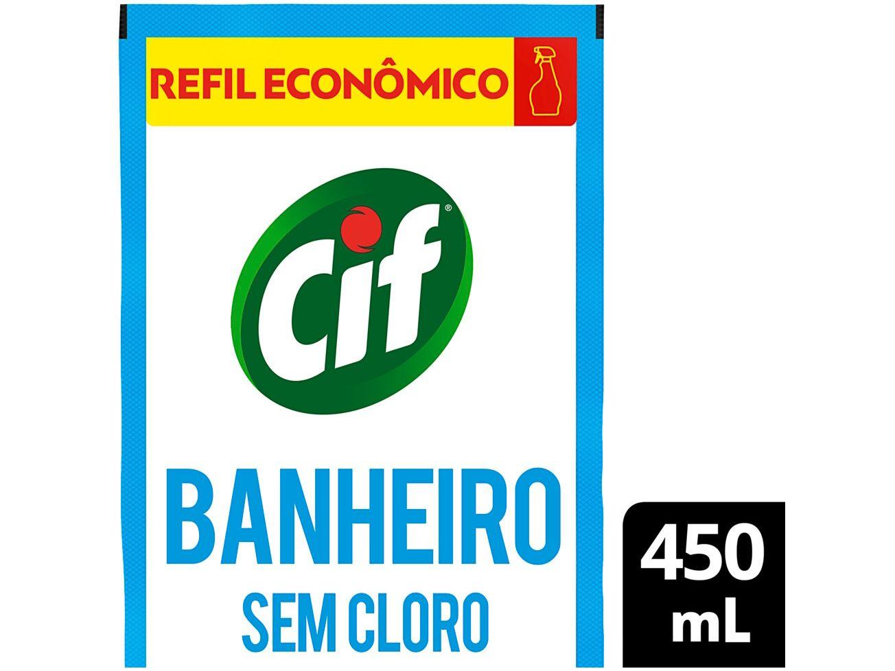 Limpador Líquido de Banheiro Especialista Cif Sem Cloro Refil 450ml