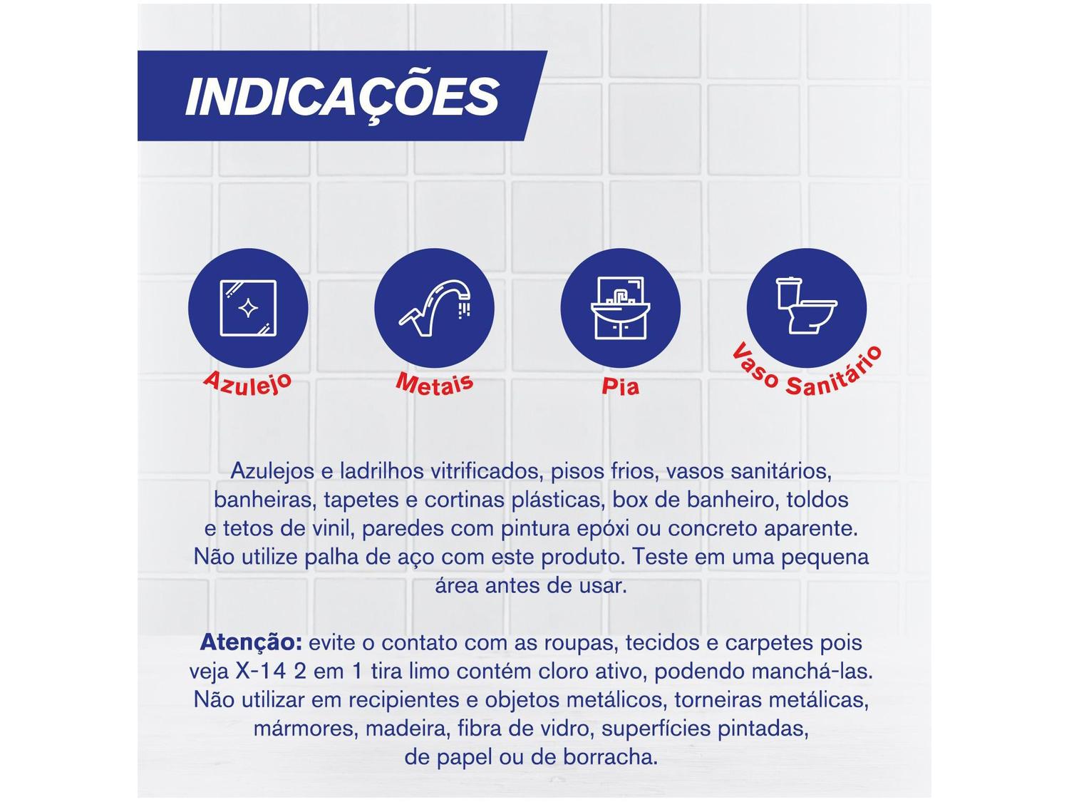 Limpador para Banheiro Veja X14 Tira Limo