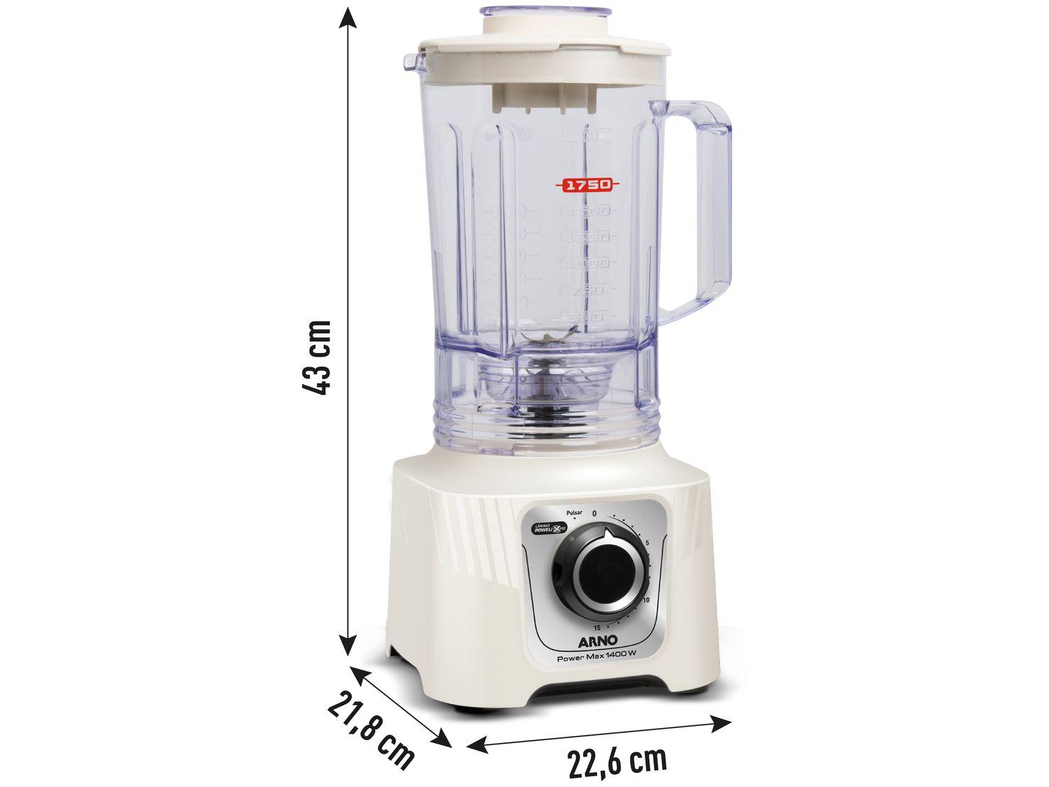 Liquidificador Arno Power Max LN64 15 Velocidades 1400W Marfim