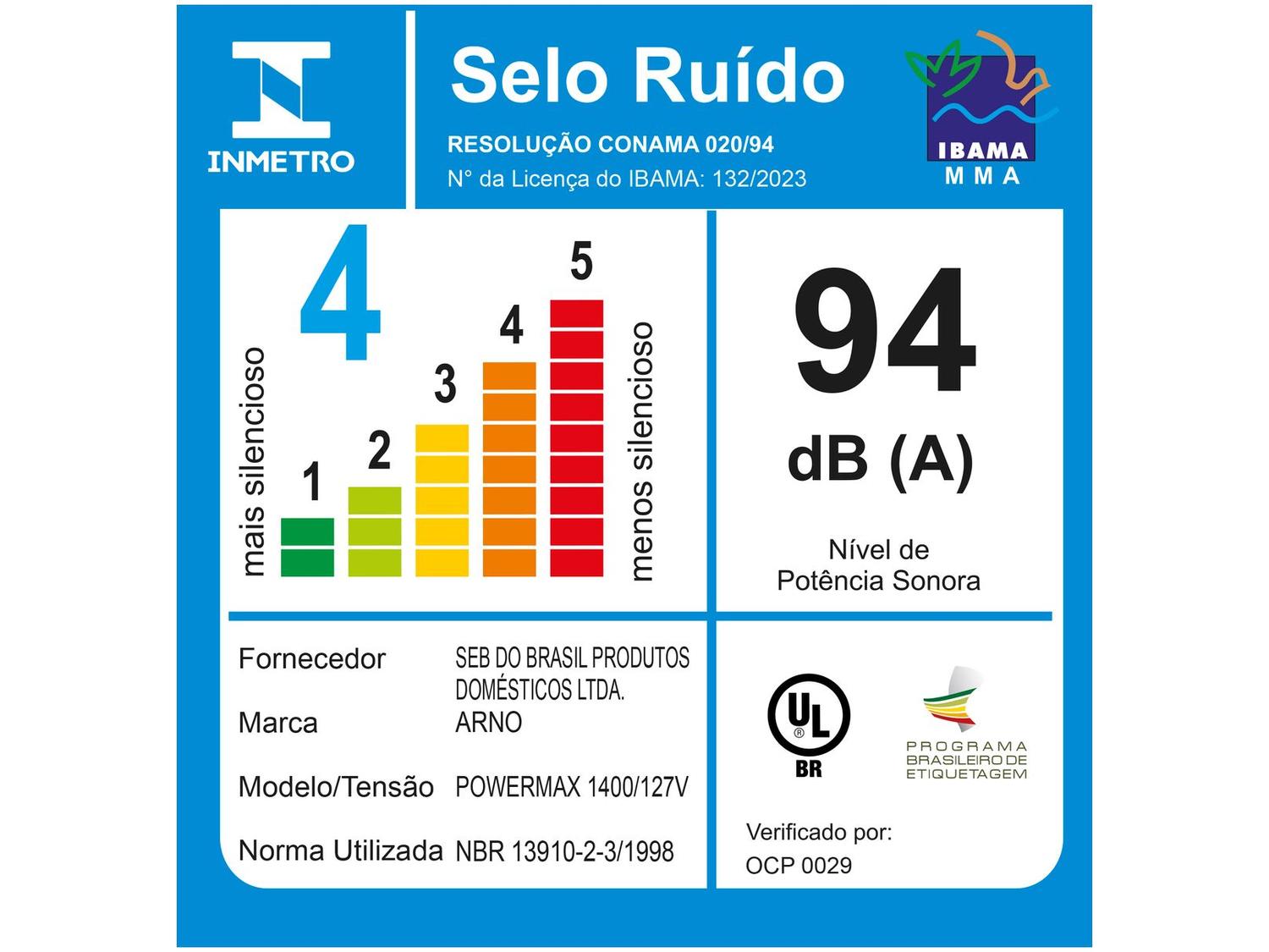 Liquidificador Arno Power Max LN64 15 Velocidades 1400W Marfim