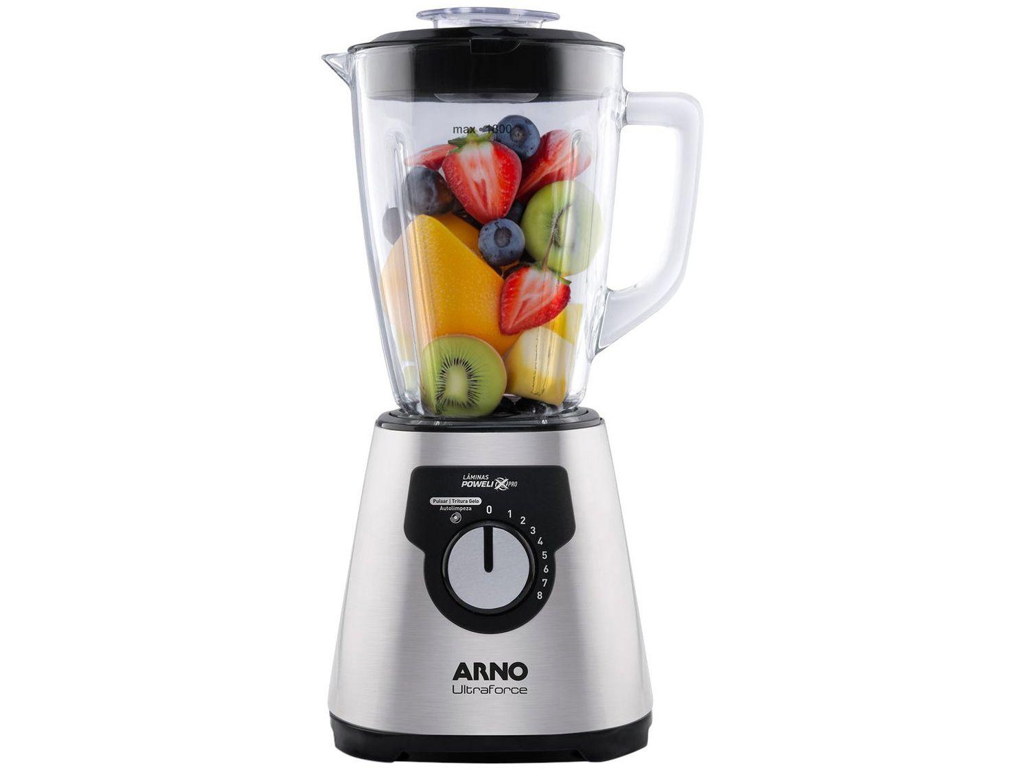 Liquidificador Arno Ultraforce Inox Jarra de Vidro LN92