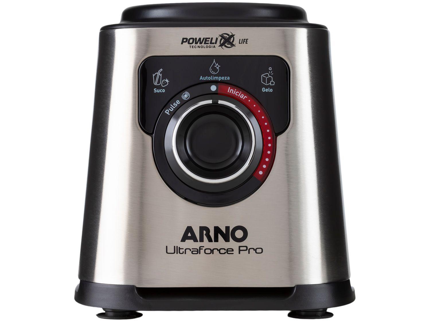 Liquidificador Arno Ultraforce Pro LN93 Copo de Vidro 12 Velocidades 1100W Inox