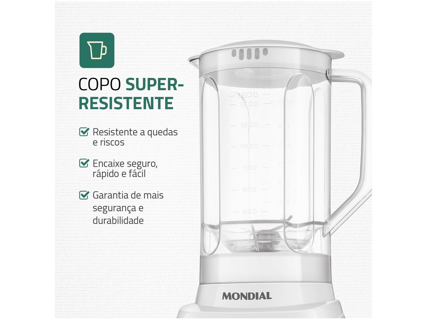 Liquidificador Mondial Pratic Power L-97-W 2 Velocidades + Pulsar