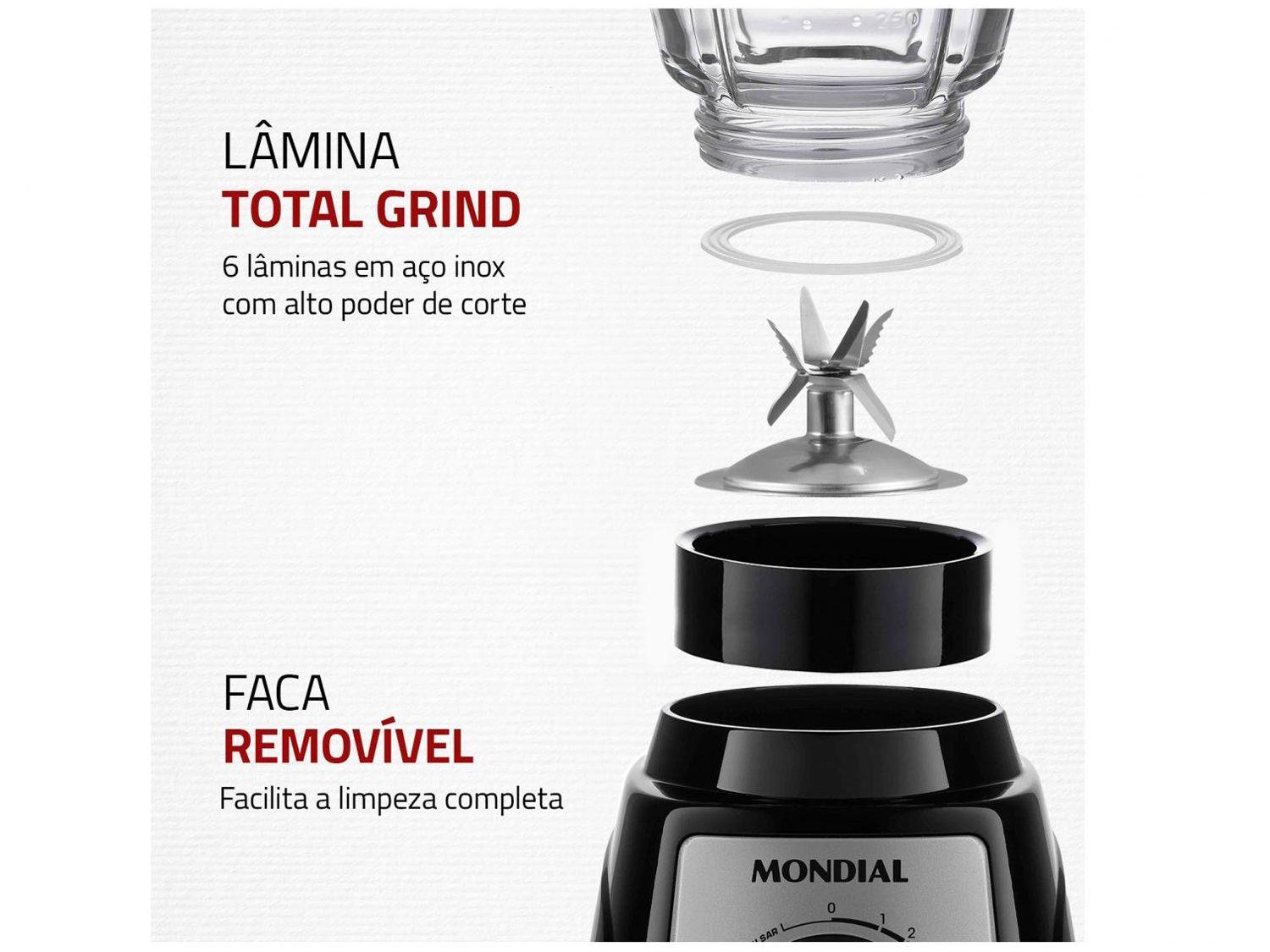 Liquidificador Mondial Turbo Glass L-1400 GI