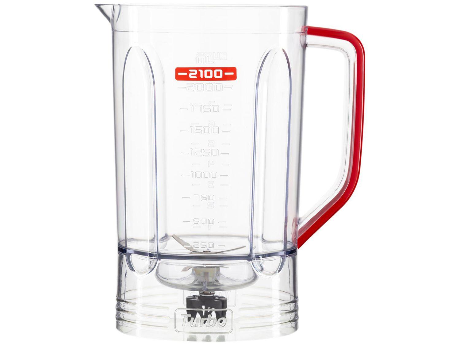 Liquidificador Mondial Turbo Inox L-1200 RI com Filtro 12 Velocidades 1200W Vermelho