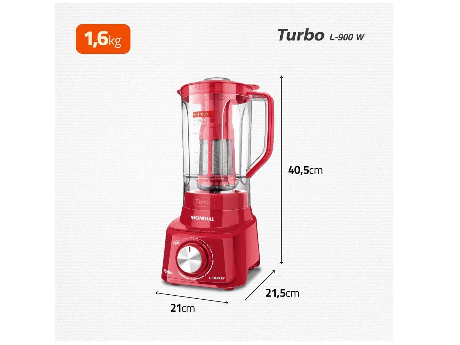 Liquidificador Mondial Turbo L-900 FR Copo