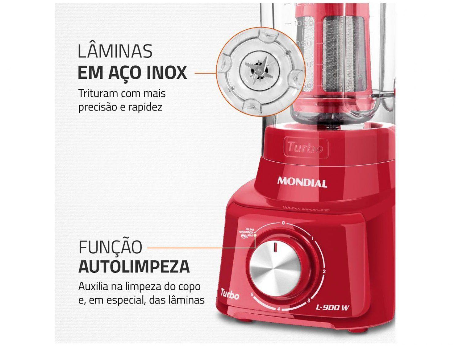 Liquidificador Mondial Turbo L-900 FR Copo