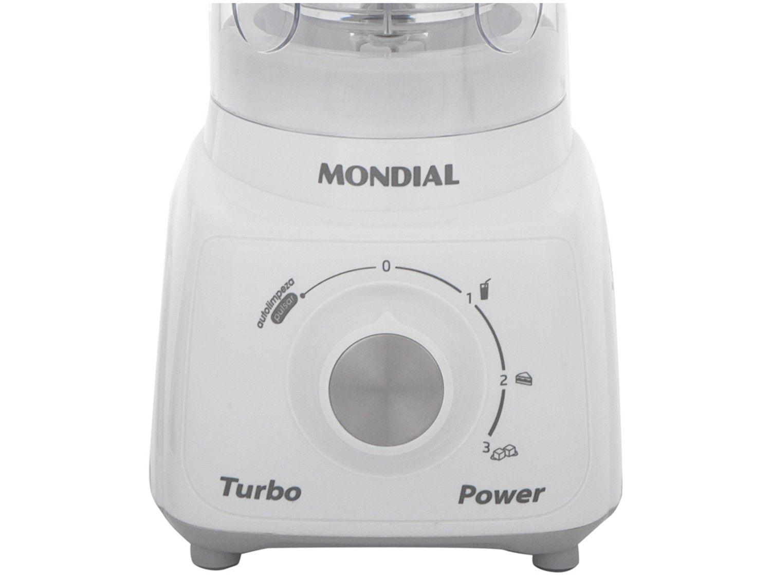 Liquidificador Mondial Turbo Power L-99-WG com Filtro 3 Velocidades 500W Branco e Cinza