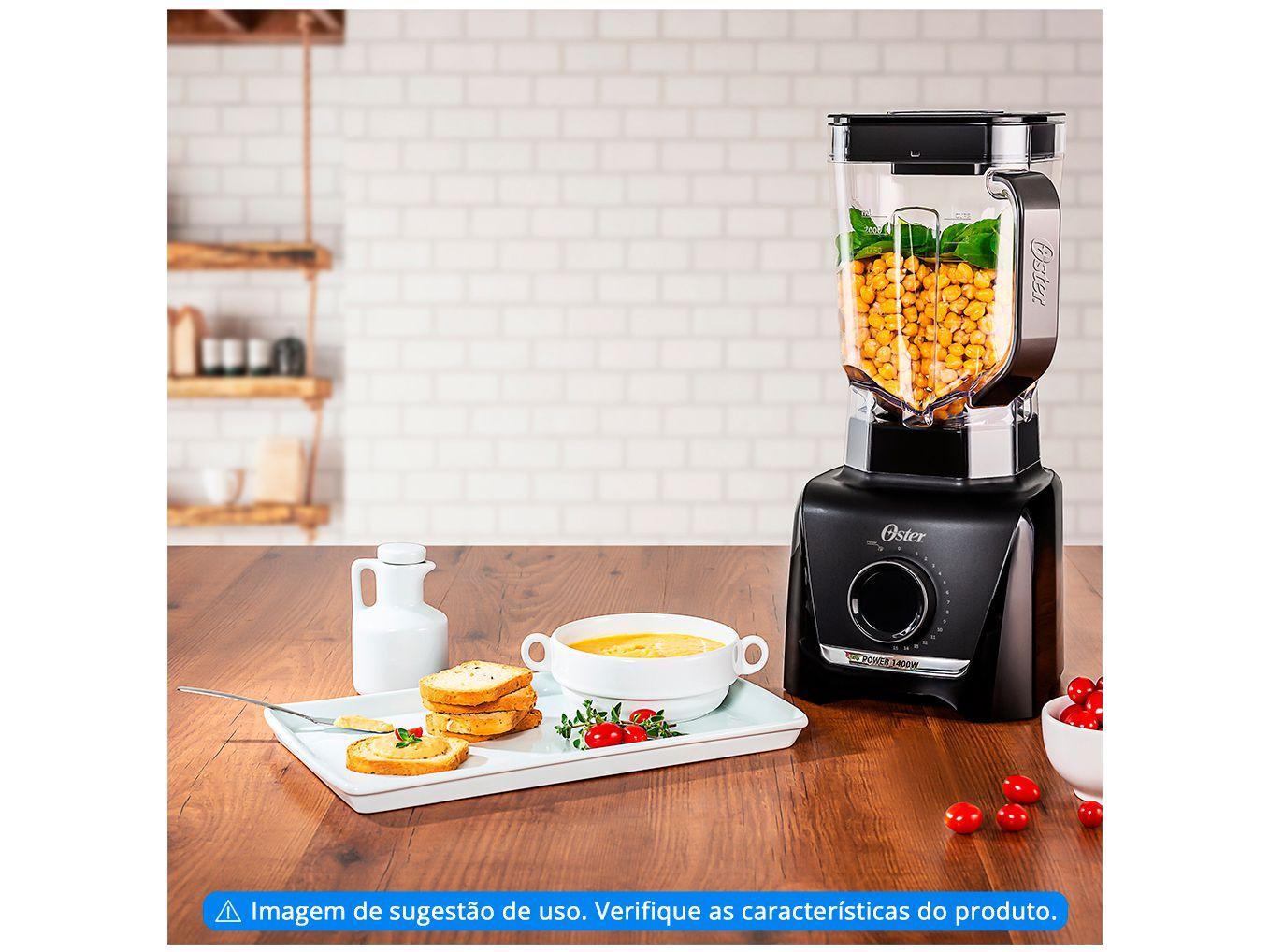 Liquidificador Oster 1400 Full OLIQ610 Preto 15 Velocidades + Pulsar 1400W