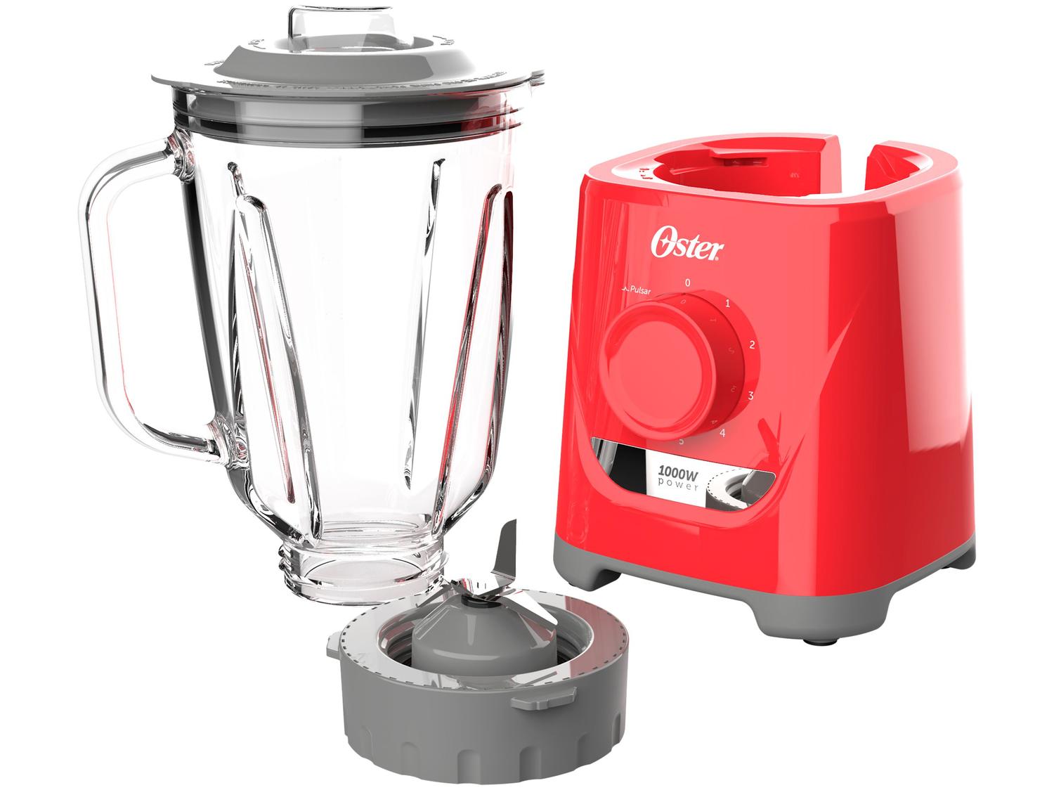 Liquidificador Oster Power OLIQ501 Copo de Vidro 5 Velocidades 1000W ...