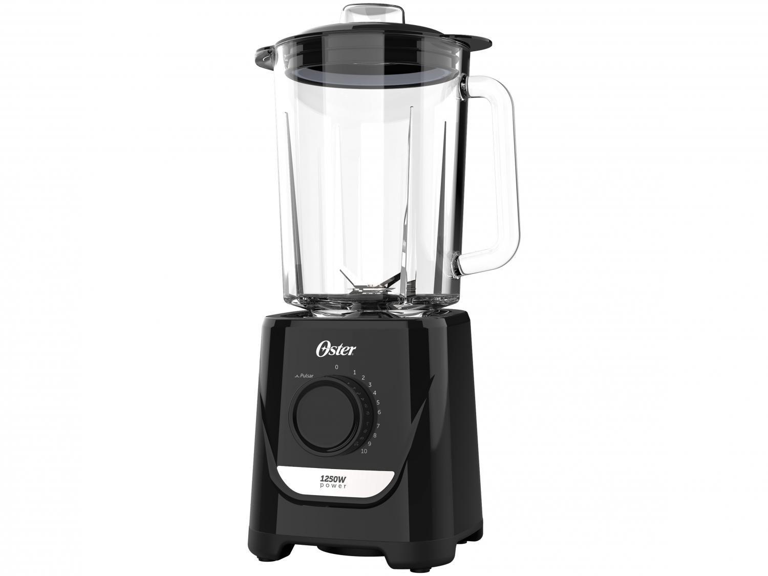 Liquidificador Oster Power OLIQ520 Copo de Vidro 10 Velocidades 1250W Preto
