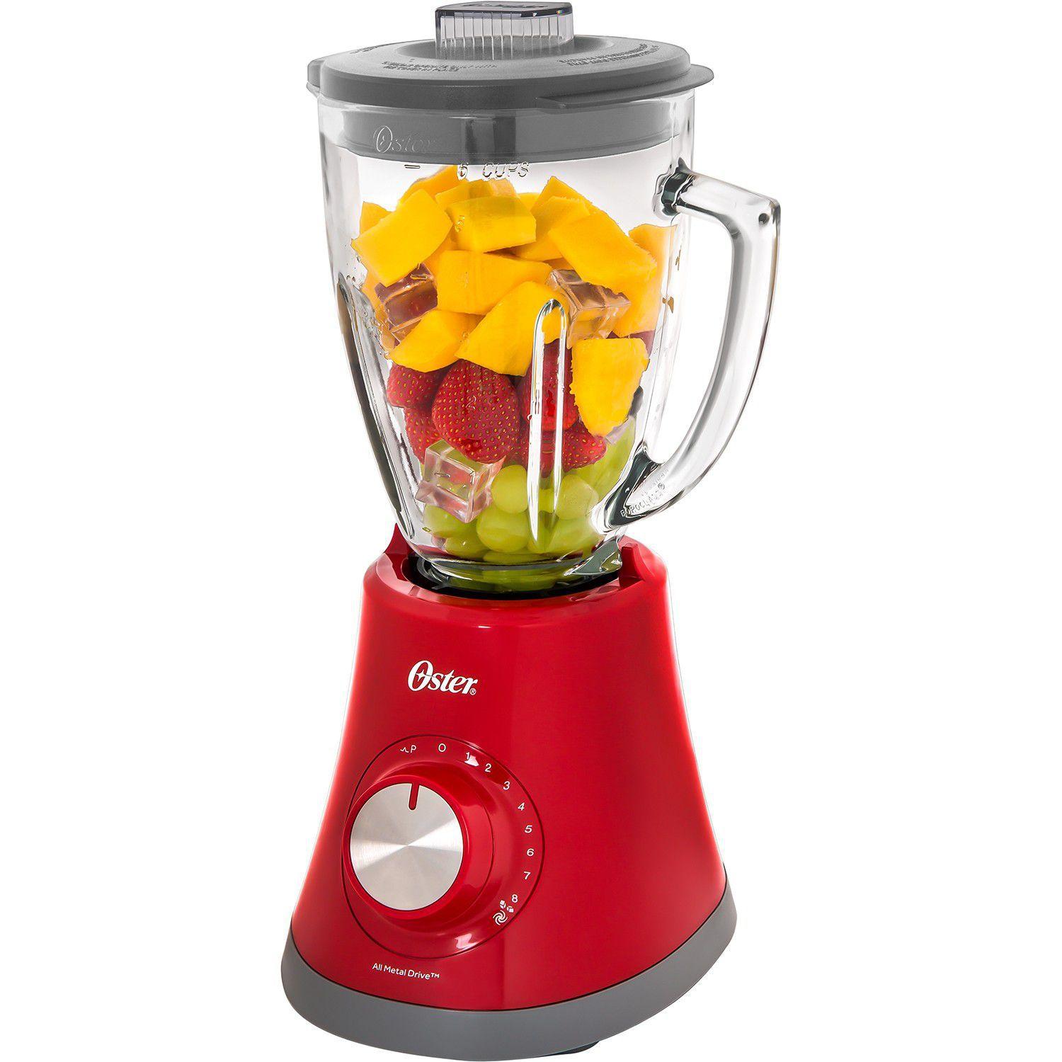Liquidificador Oster Super Chef Copo de Vidro - Vermelho 8 Velocidades ...