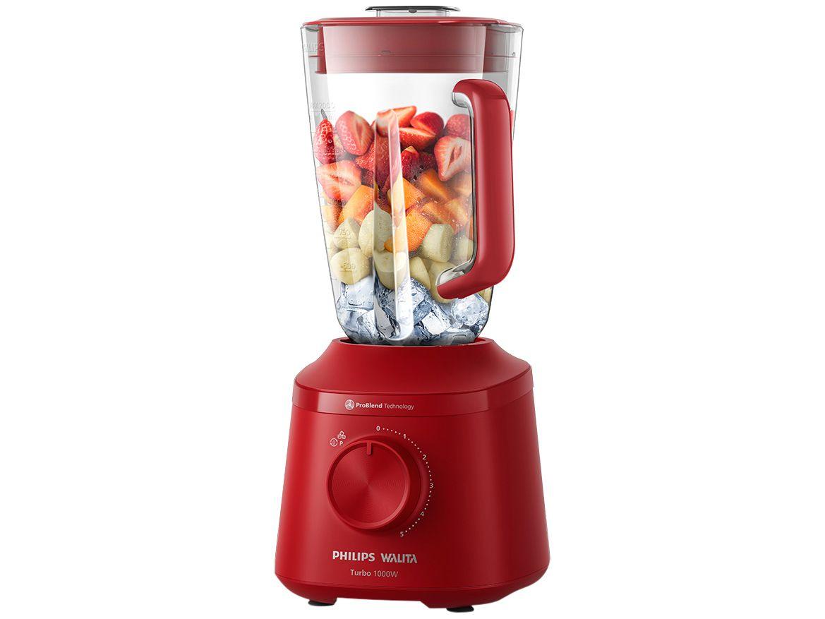 Liquidificador Philips Walita Series 3000 HR2270 5 Velocidades + Pulsar 1000W Vermelho