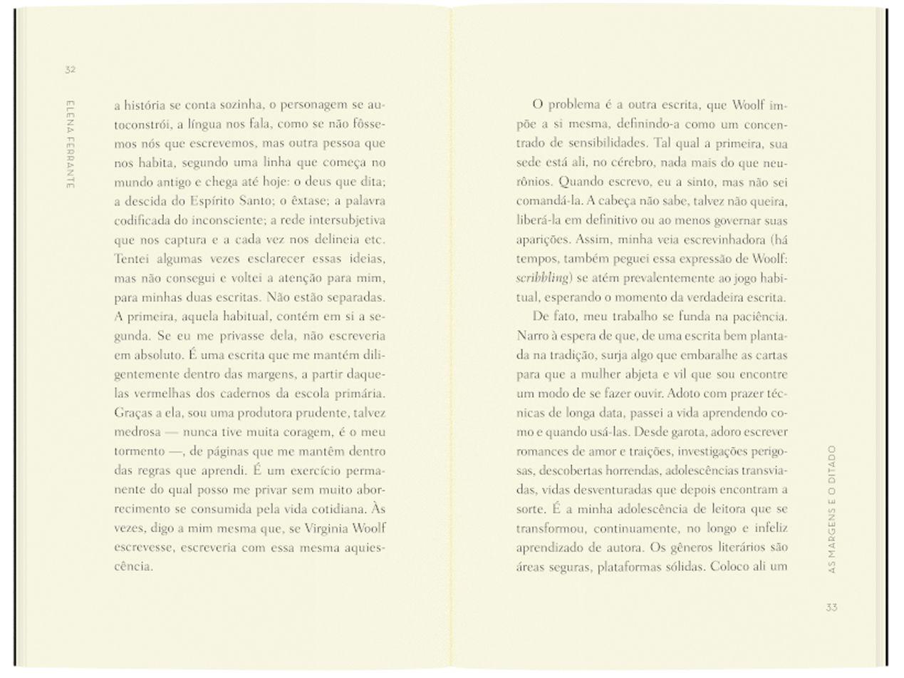 Livro As Margens e o Ditado Elena Ferrante