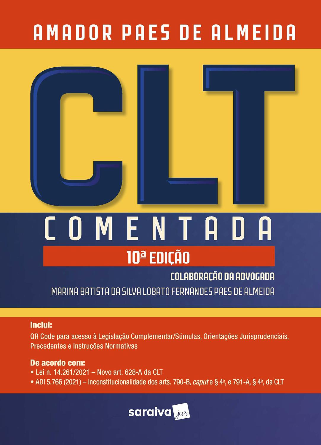 Livro - CLT Comentada - 10ª Edição 2021