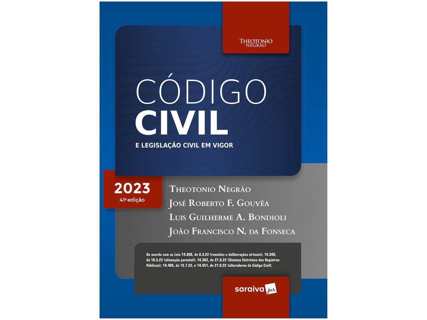 Livro Código Civil e Legislação Civil em Vigor