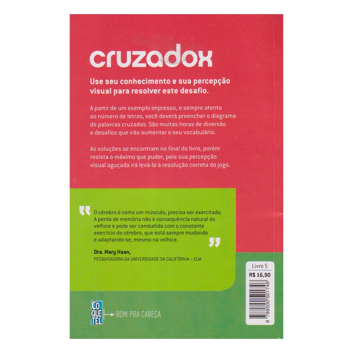 Livro Coquetel Cruzadox Exercício Para Memória Lógica Letras