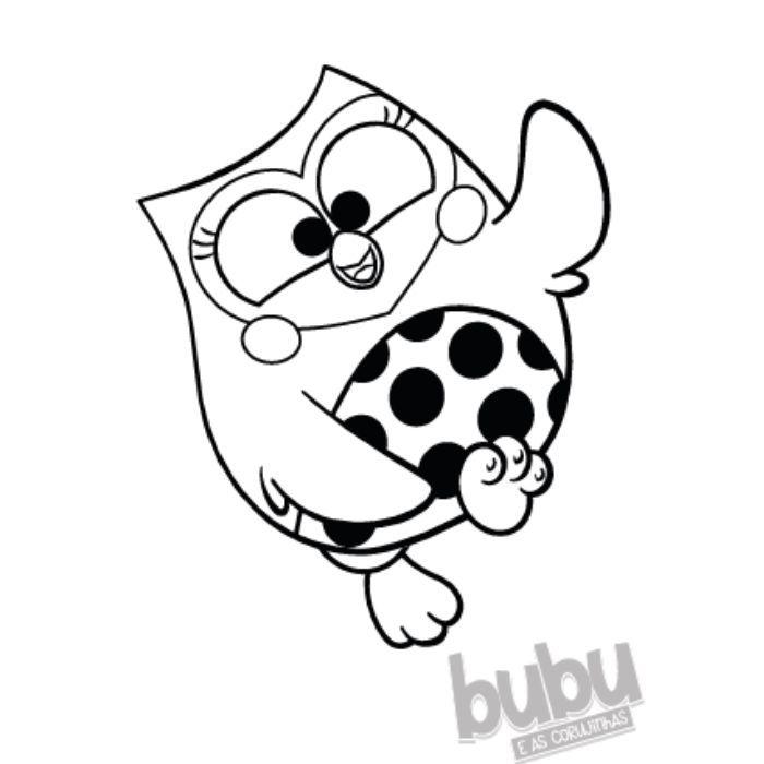 Livro de Colorir Bubu e as Corujinhas 32 Desenhos + Giz - Big Boy - Kit ...