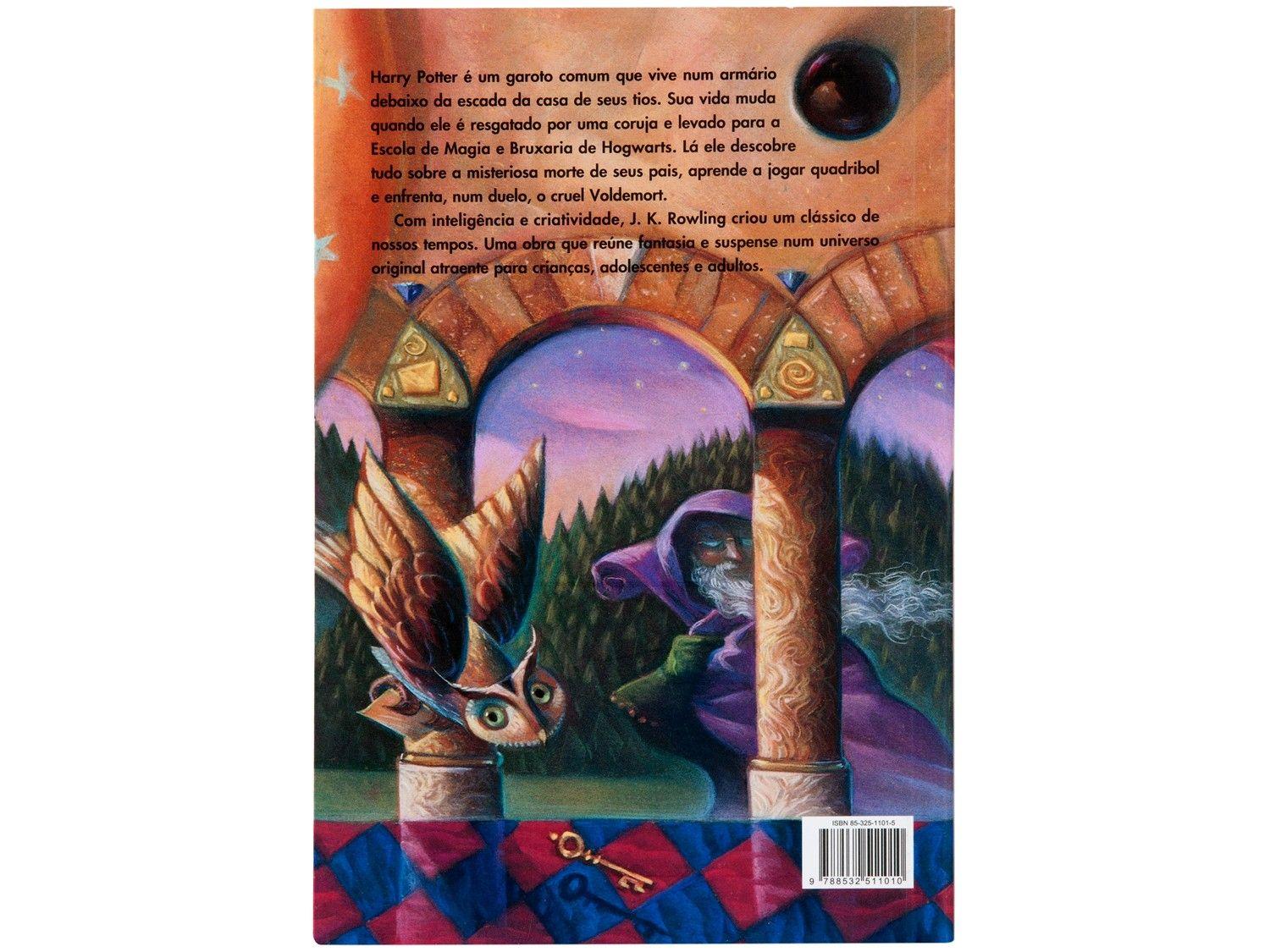 Livro Harry Potter e a Pedra Filosofal J.K. Rowling