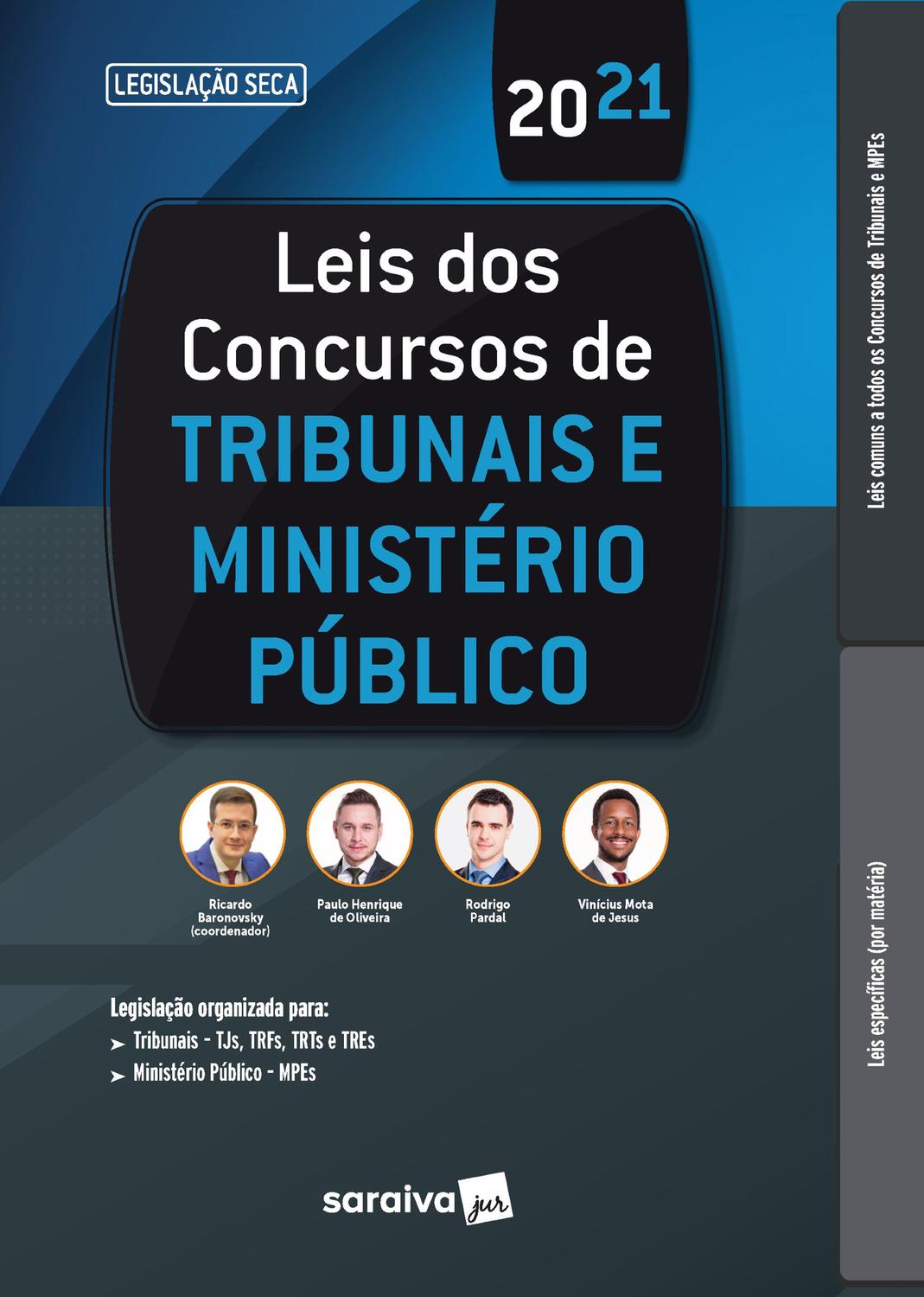 Livro - Leis dos Concursos de Tribunais e Ministério Público - 1ª Edição 2021