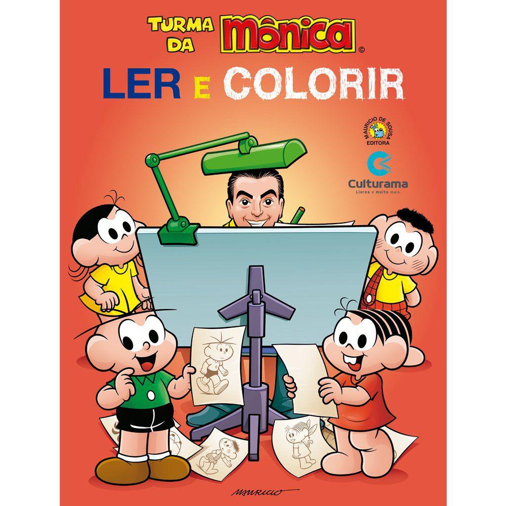 Livro Ler E Colorir Turma Da Monica Livros De Literatura Infantil Magazine Luiza